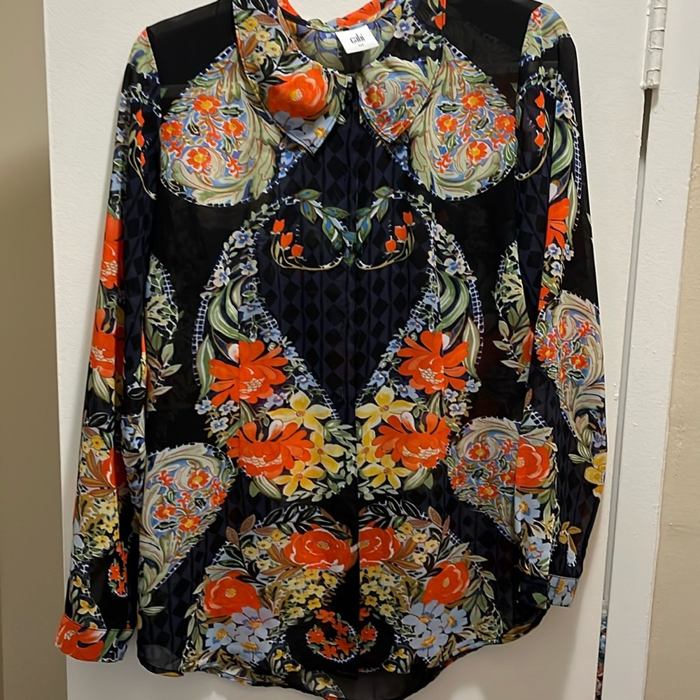Cabi print blouse
